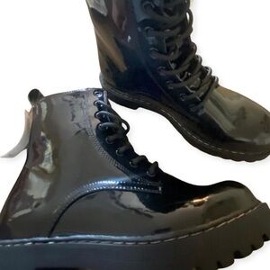 H&M charol boots size 8